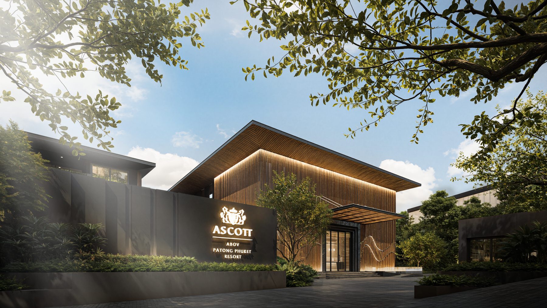 Ascott ABOV Patong architectural entrance perspective
