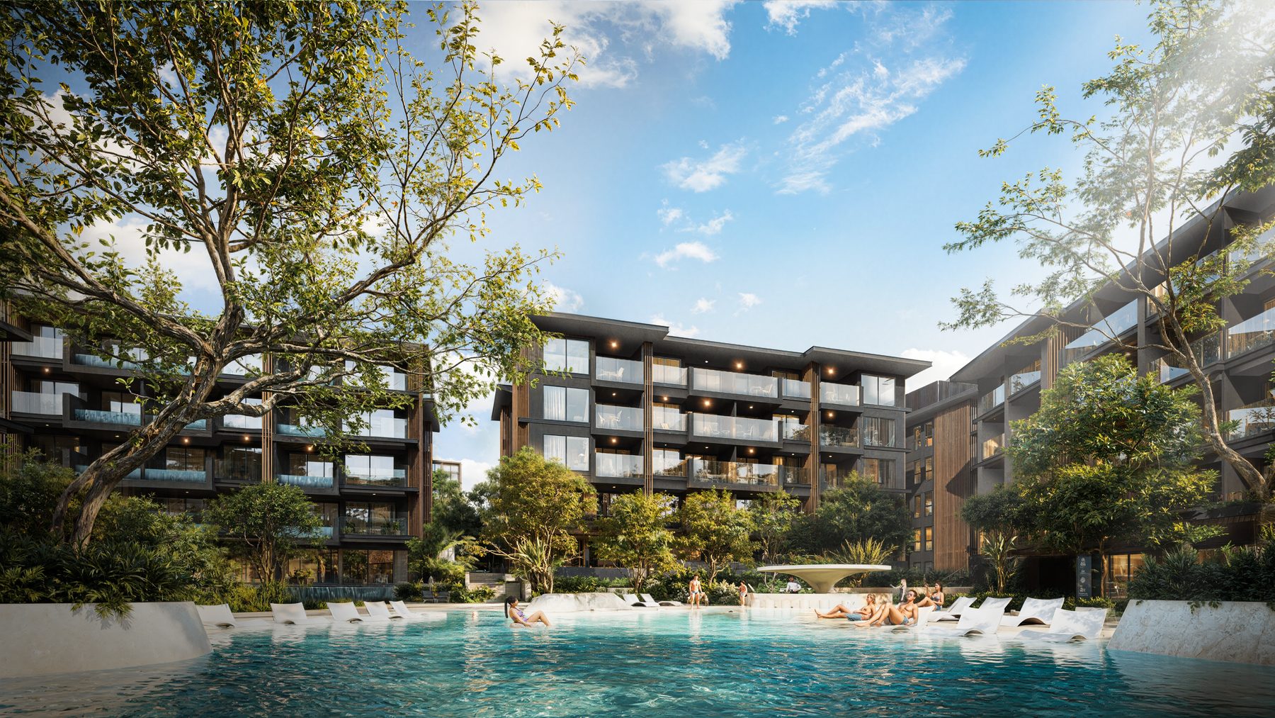 Ascott ABOV Patong pool and landscape perspective